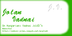 jolan vadnai business card